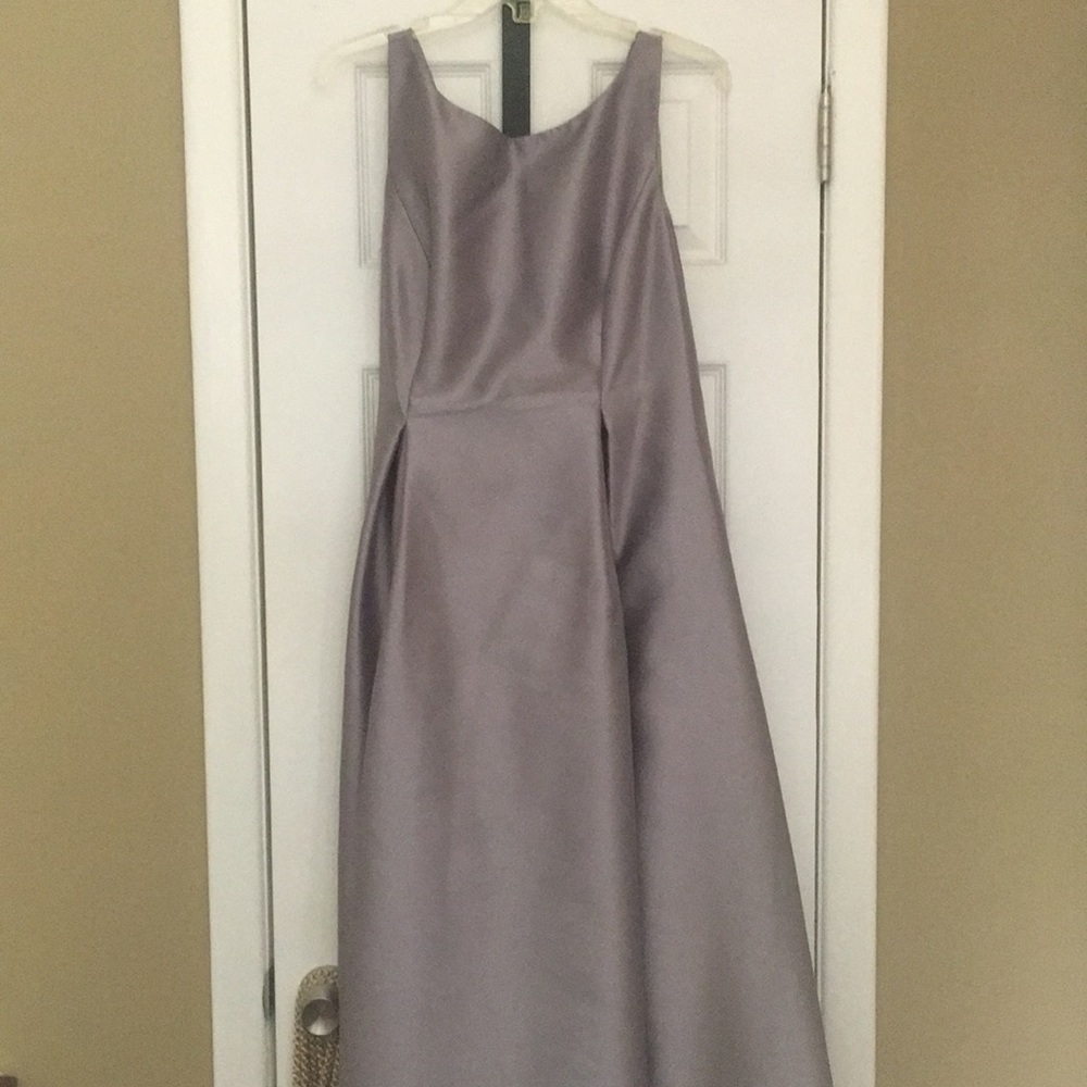 High Lo silver Evening Gown; worn once